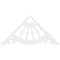 Ekena Millwork Pitch Wagon Wheel Architectural Grade PVC Gable Pediment, 60"W x 30"H x 1"P (12/12) GPP060X030X100WAG - alternate 4
